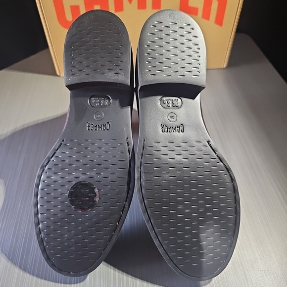 Camper Iman Ankle Boots Burgundy Leather Unisex Size Men 6.5/Wmn 8.5 EU 36 New - Picture 11 of 12